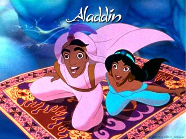 Дисни Aladdin #613} пазл открытка игра 
