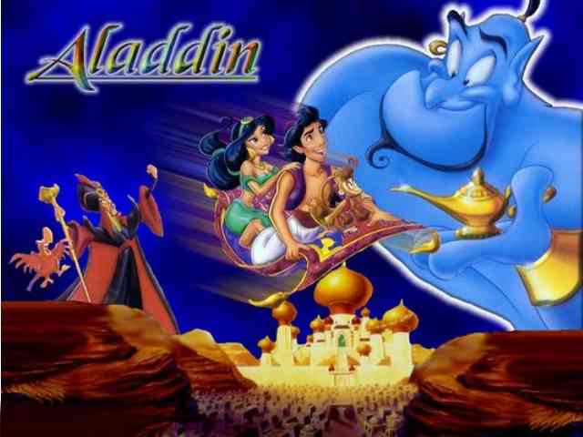 Disney Aladdin #615} puzzle ecard gioco